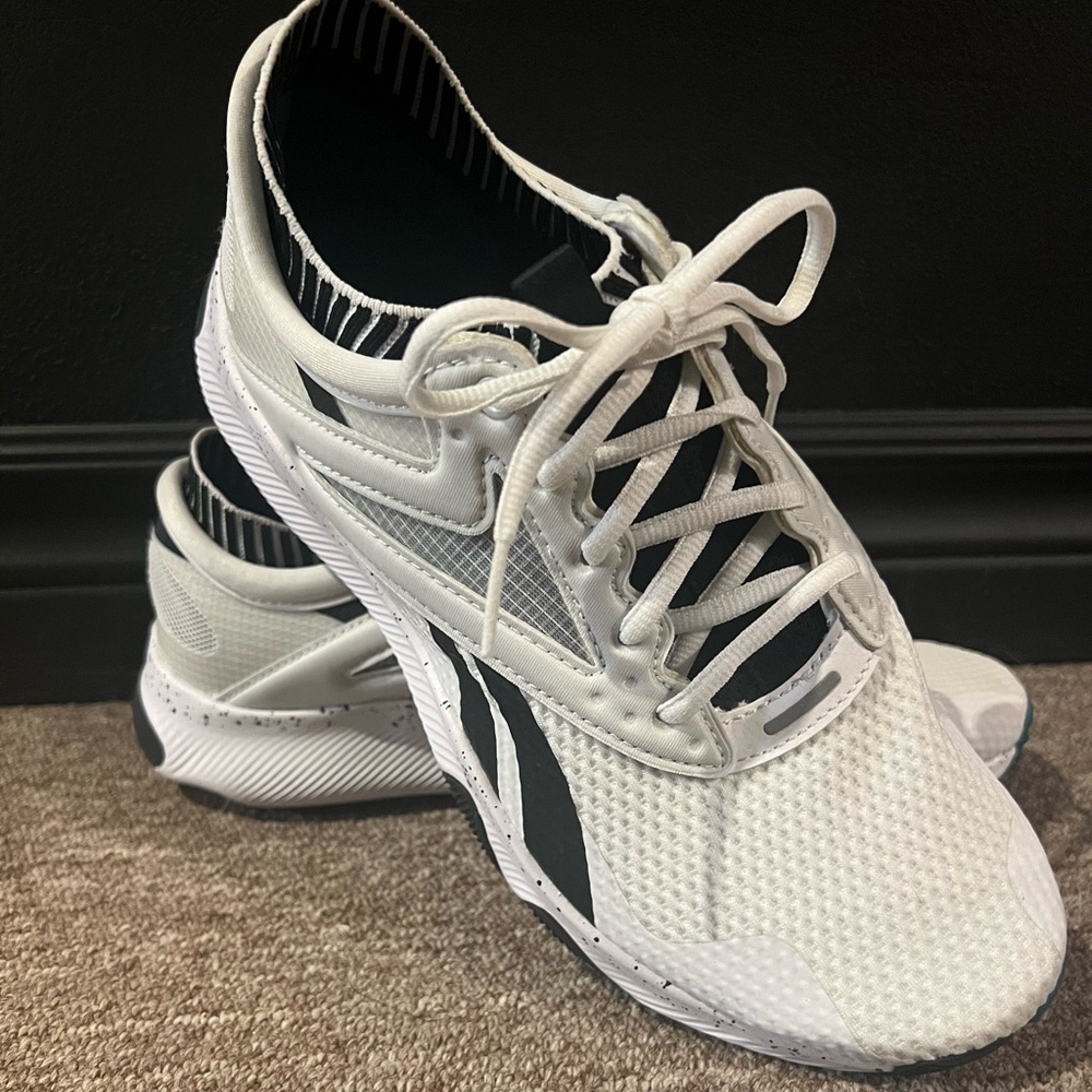 Reebok White and Black Athletic Shoes